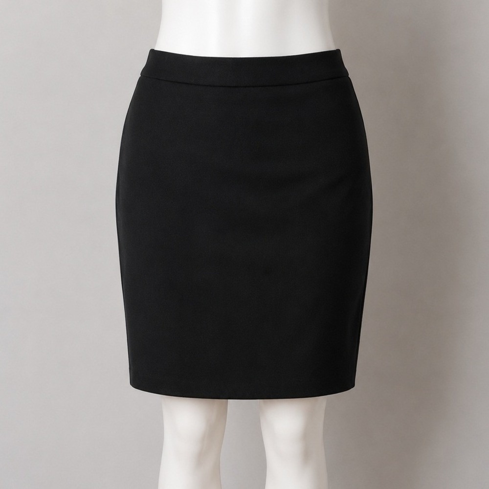 George Black Skirt Straight Flat Front Design‎ Size 14 Y2K Back Slit